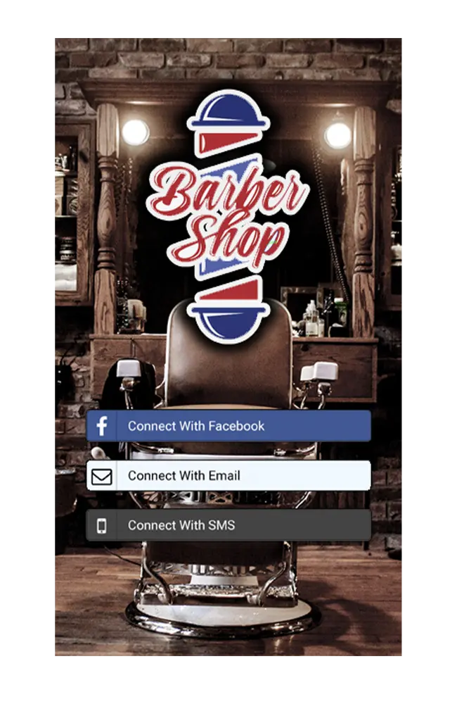 Barber shop splash page